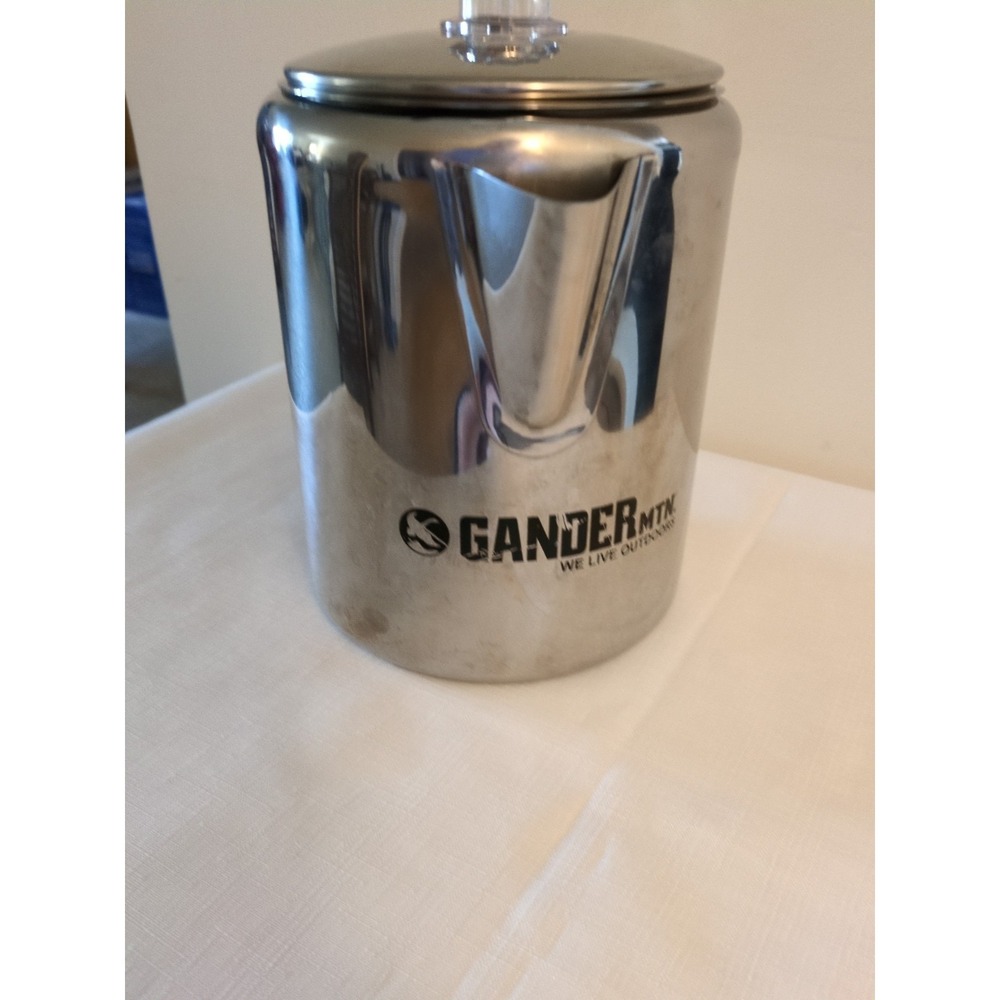 Gander Mountain Stainless Steel 10-12 Cup Camping Perculator Coffee Pot